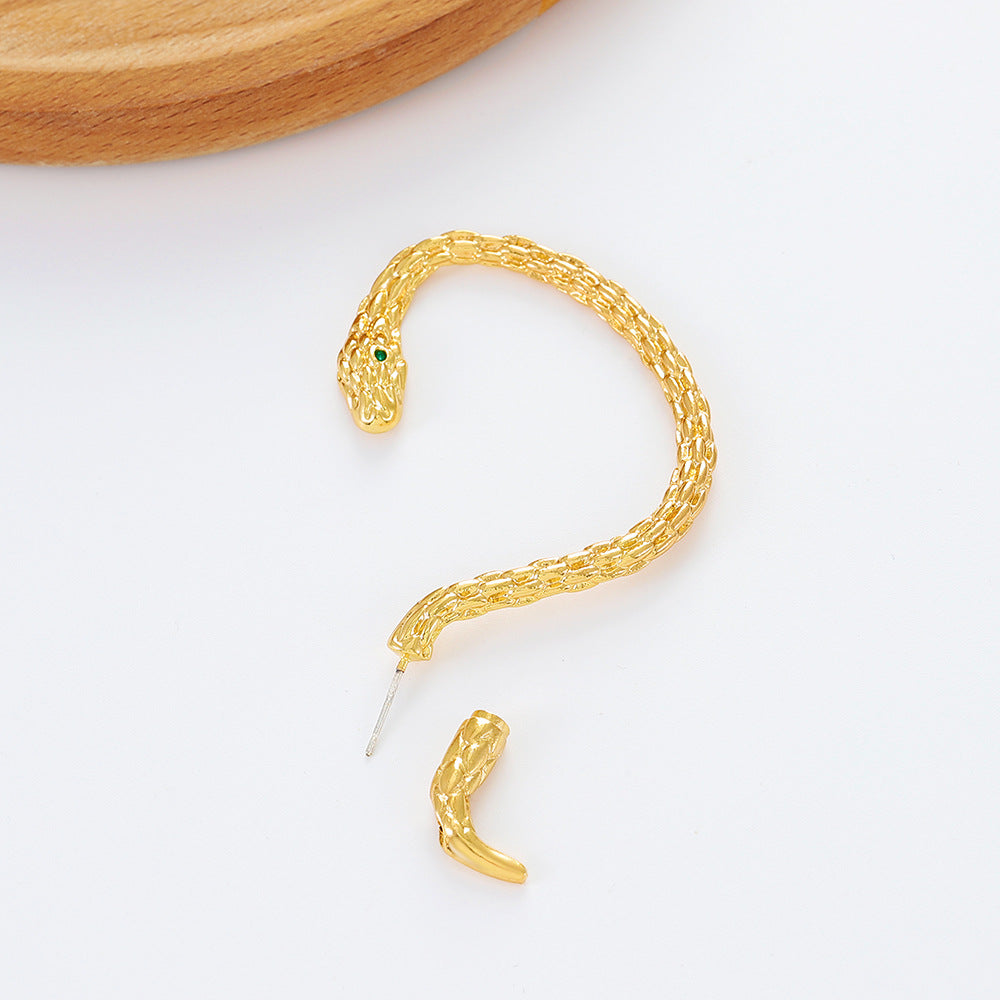 Wholesale Ear-hanging snake-shaped earrings punk retro exaggerated earrings